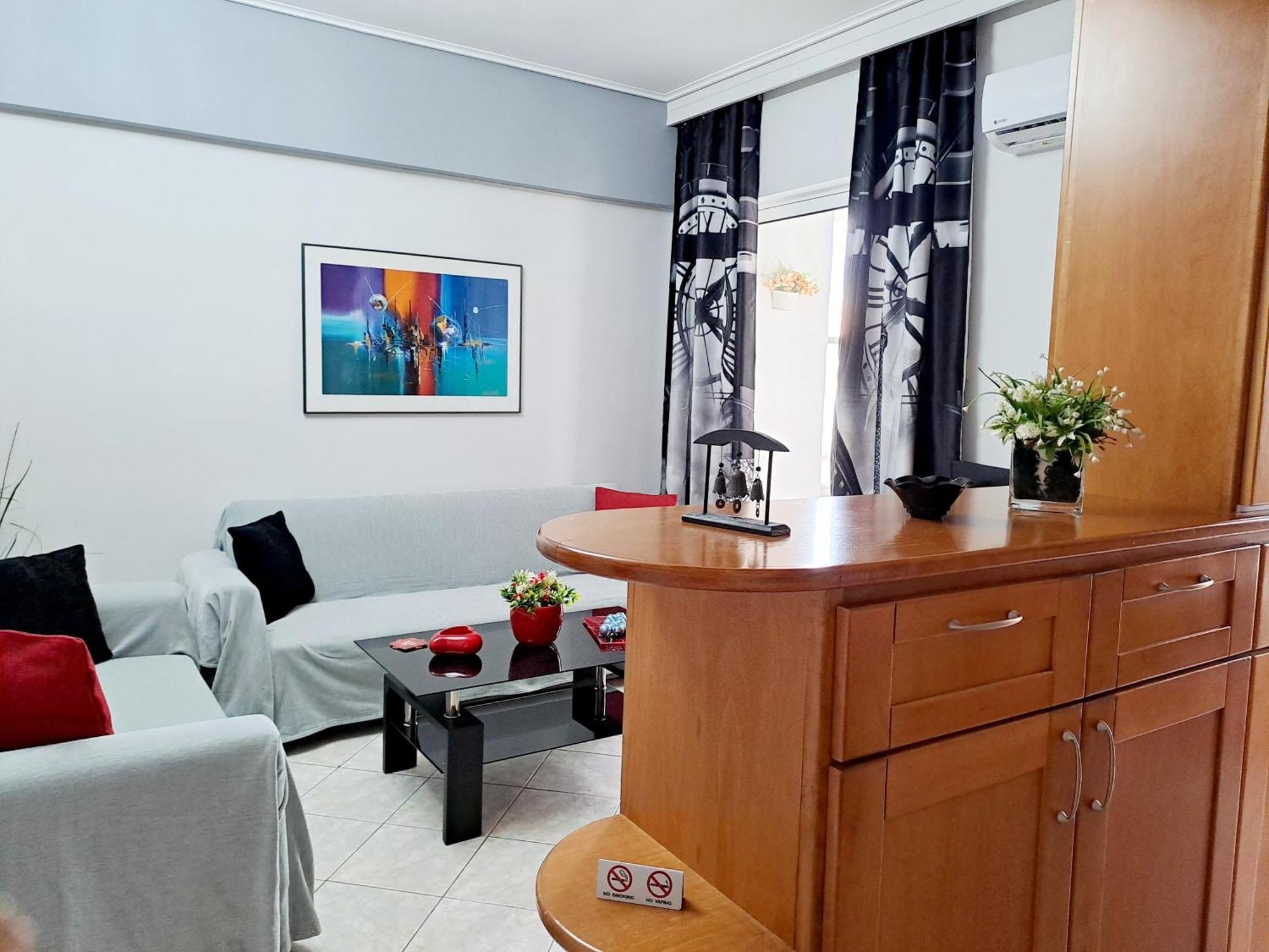 Bright Apartment In Nea Palatia • Oropos Kültér fotó